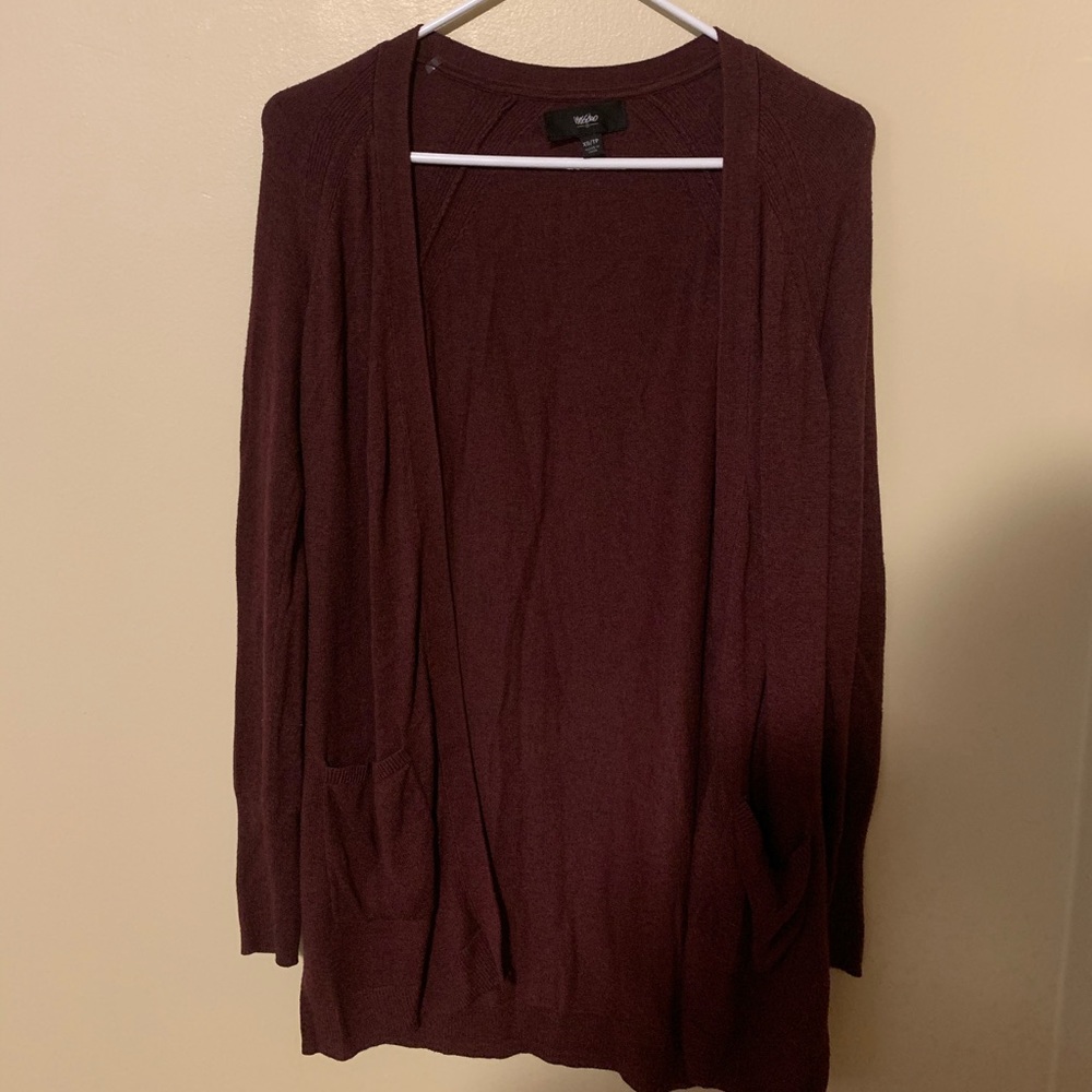 Maroon cardigan